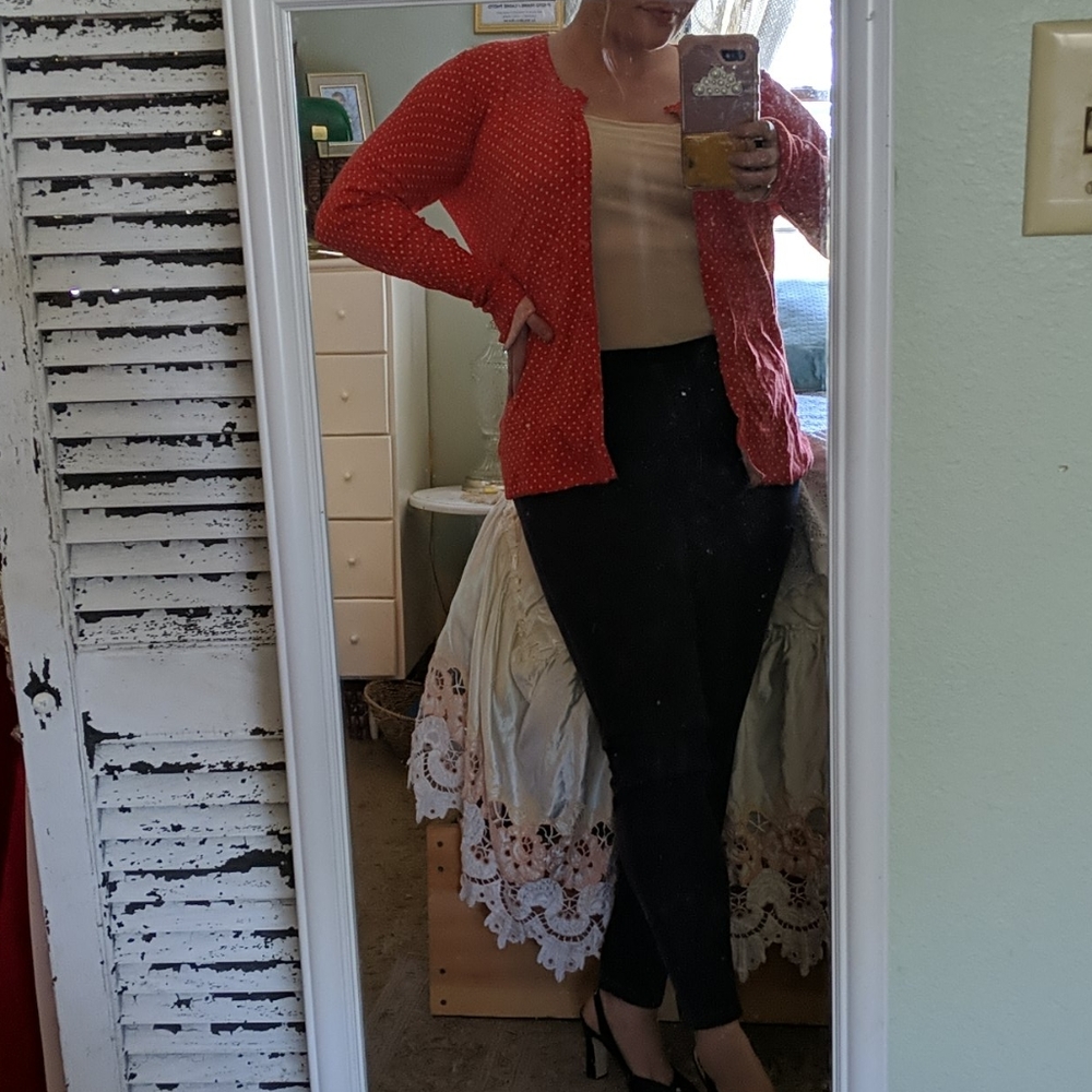 Red Retro Cardigan